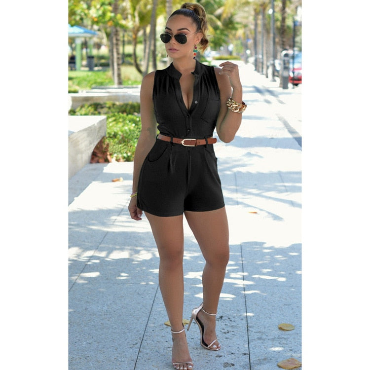 V Neck Romper