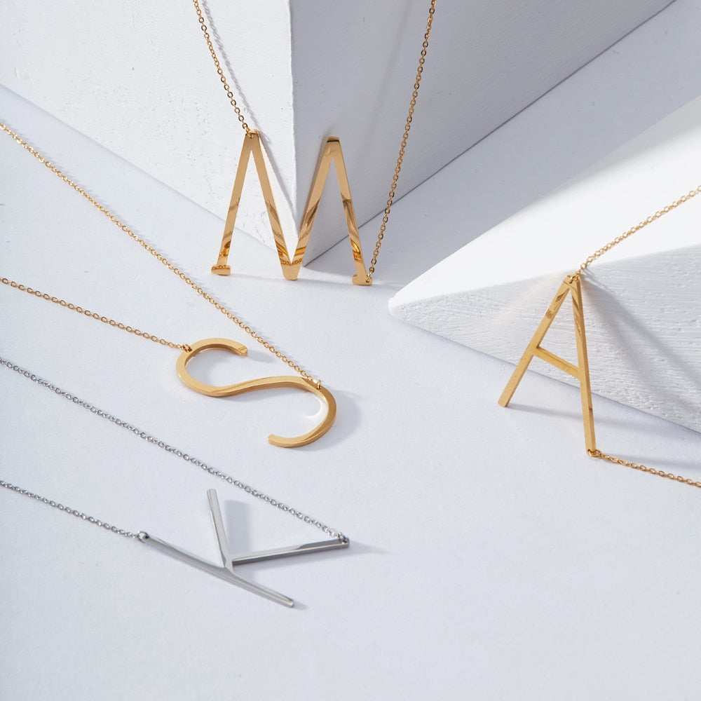 Alphabet letter necklace