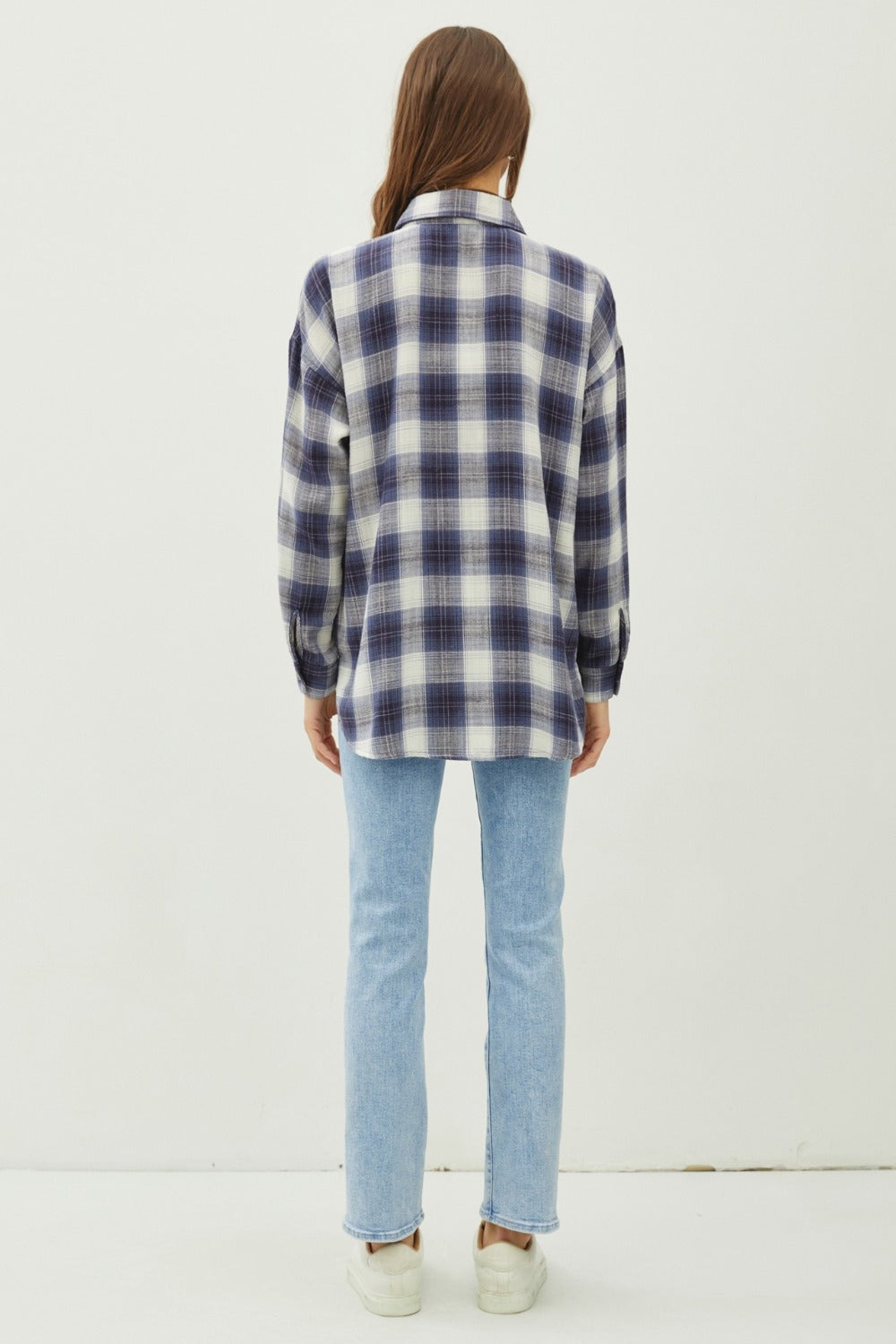 Be Cool Plaid Flannel Button Down Shirt with Chest Pocket