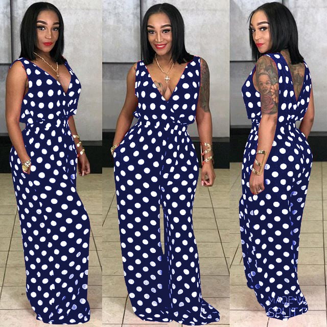 Polka Dot Loose Jumpsuit