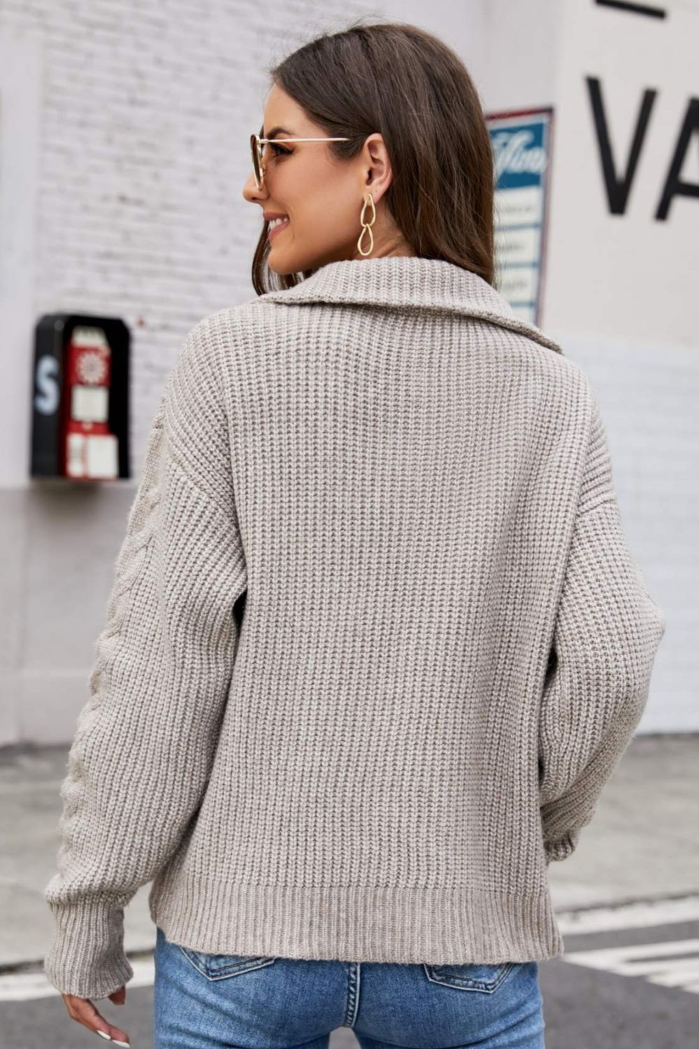 Half Zip Collared Sweater