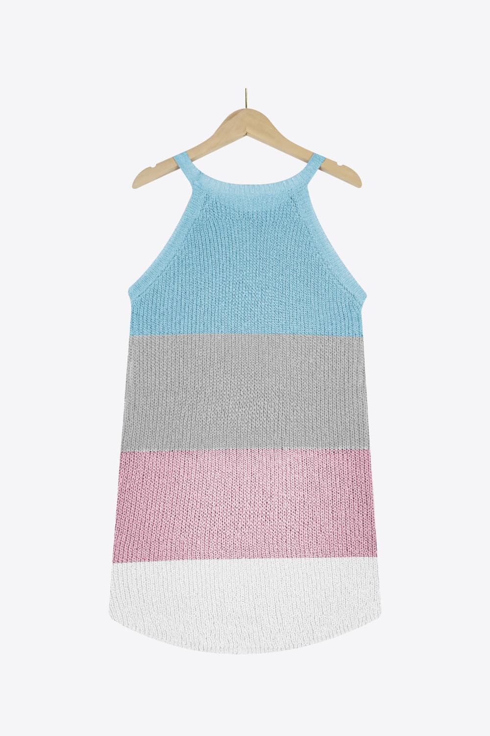 Round Neck Sleeveless Knit Top