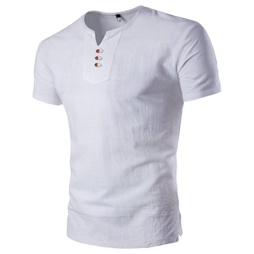 Linen Buttoned T-shirt