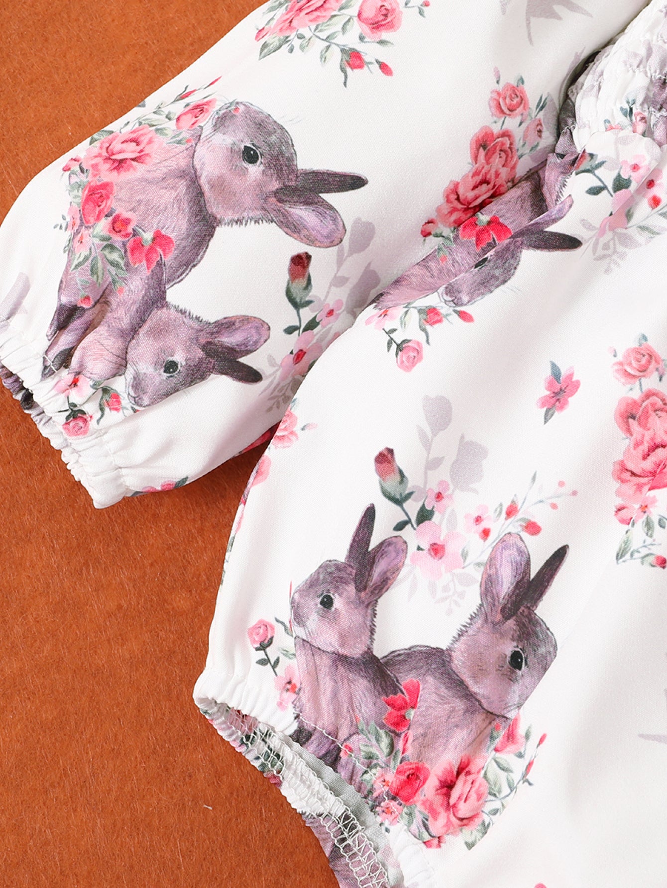 Baby Girl Bunny Print Bodysuit