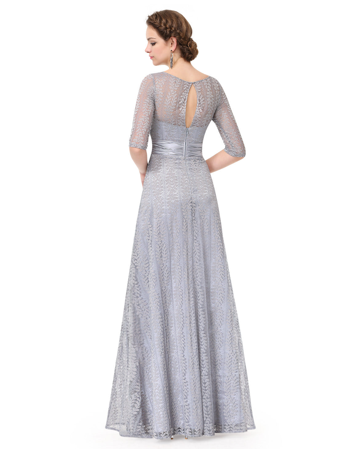 Pretty Long Lace Mother Of Bride Formal Evening Dresses