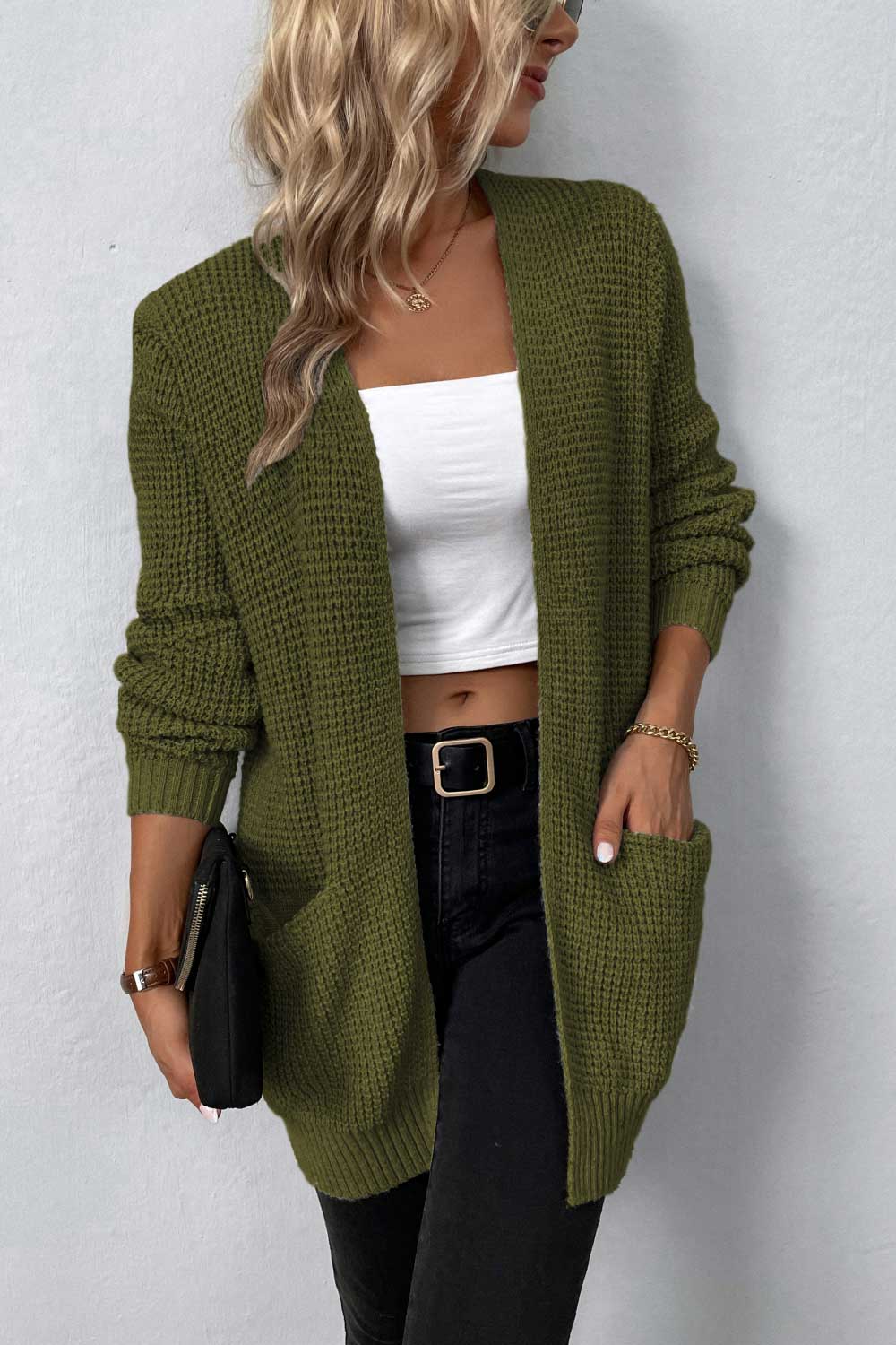 Rib-Knit Cardigan