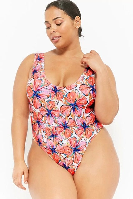 Diagonal Design Swimsuit