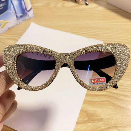 Party bling crystal over-sized sunglasses