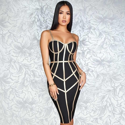 Patchwork Bandage Dress