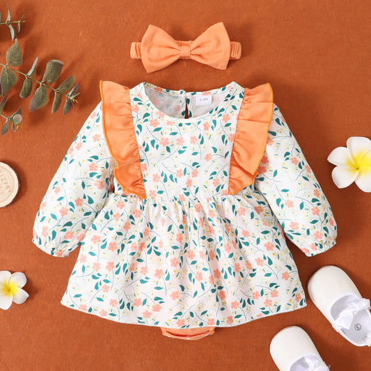 Baby Girl Floral Bodysuit Dress