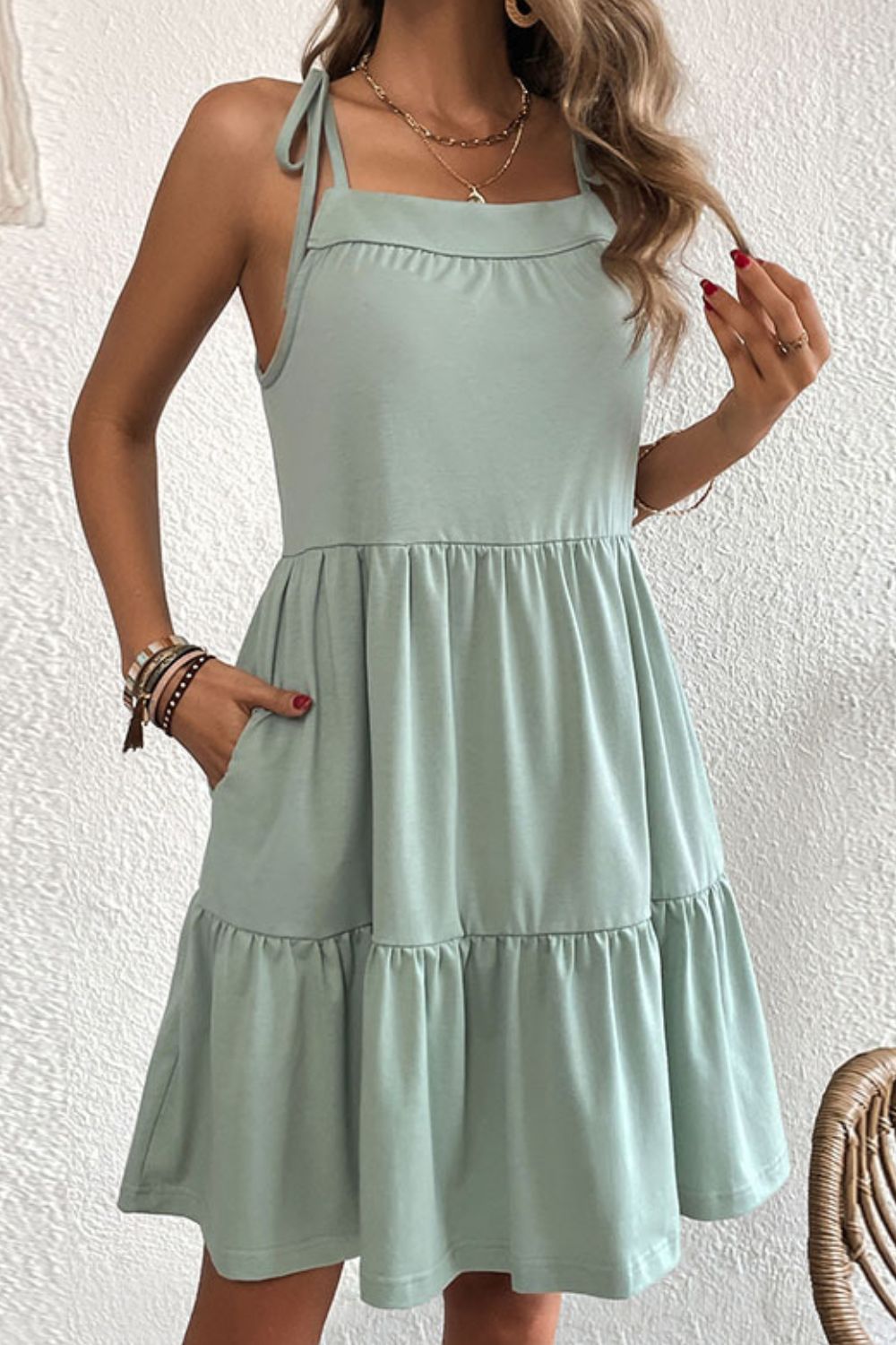 Tie-Shoulder Dress