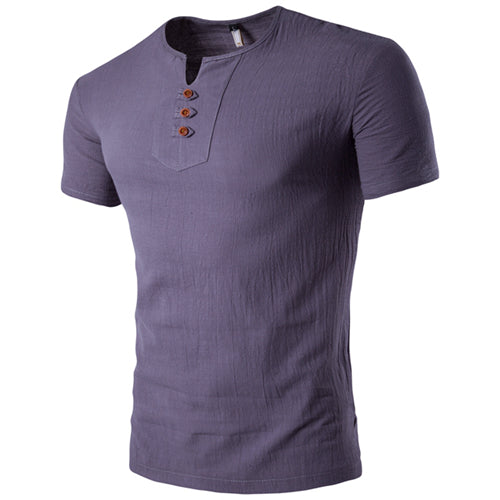 Linen Buttoned T-shirt