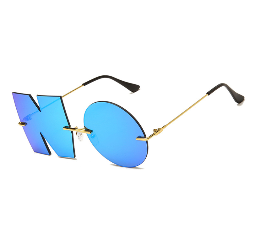 N-O Shaped Gold Bridge Sunglasses