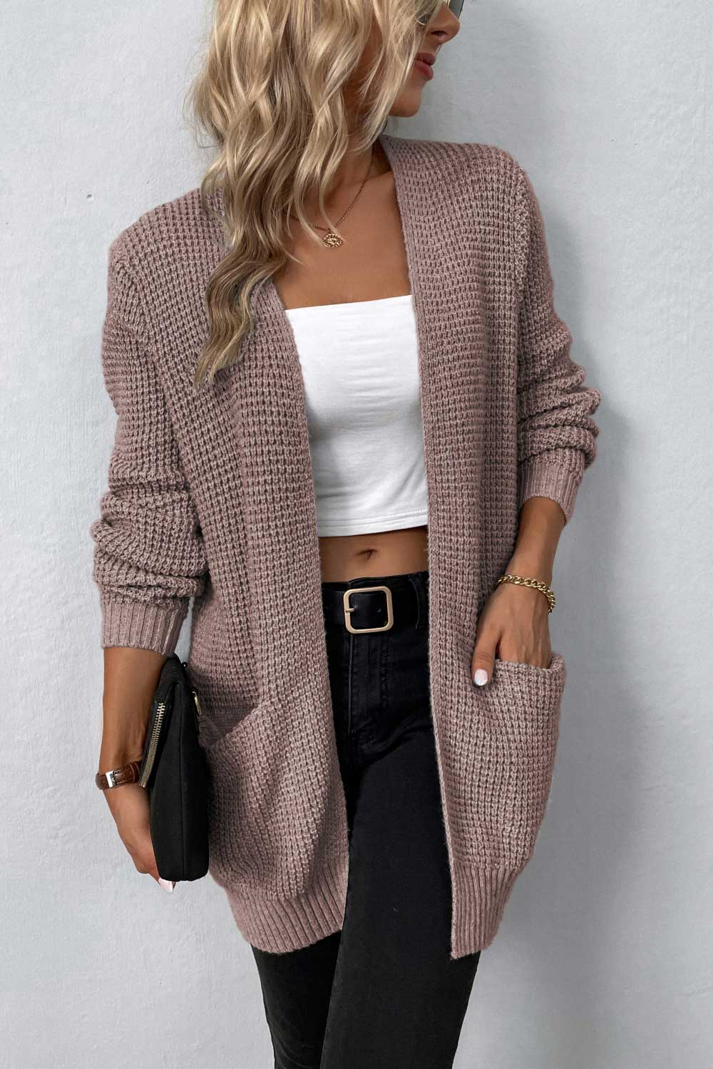 Rib-Knit Cardigan