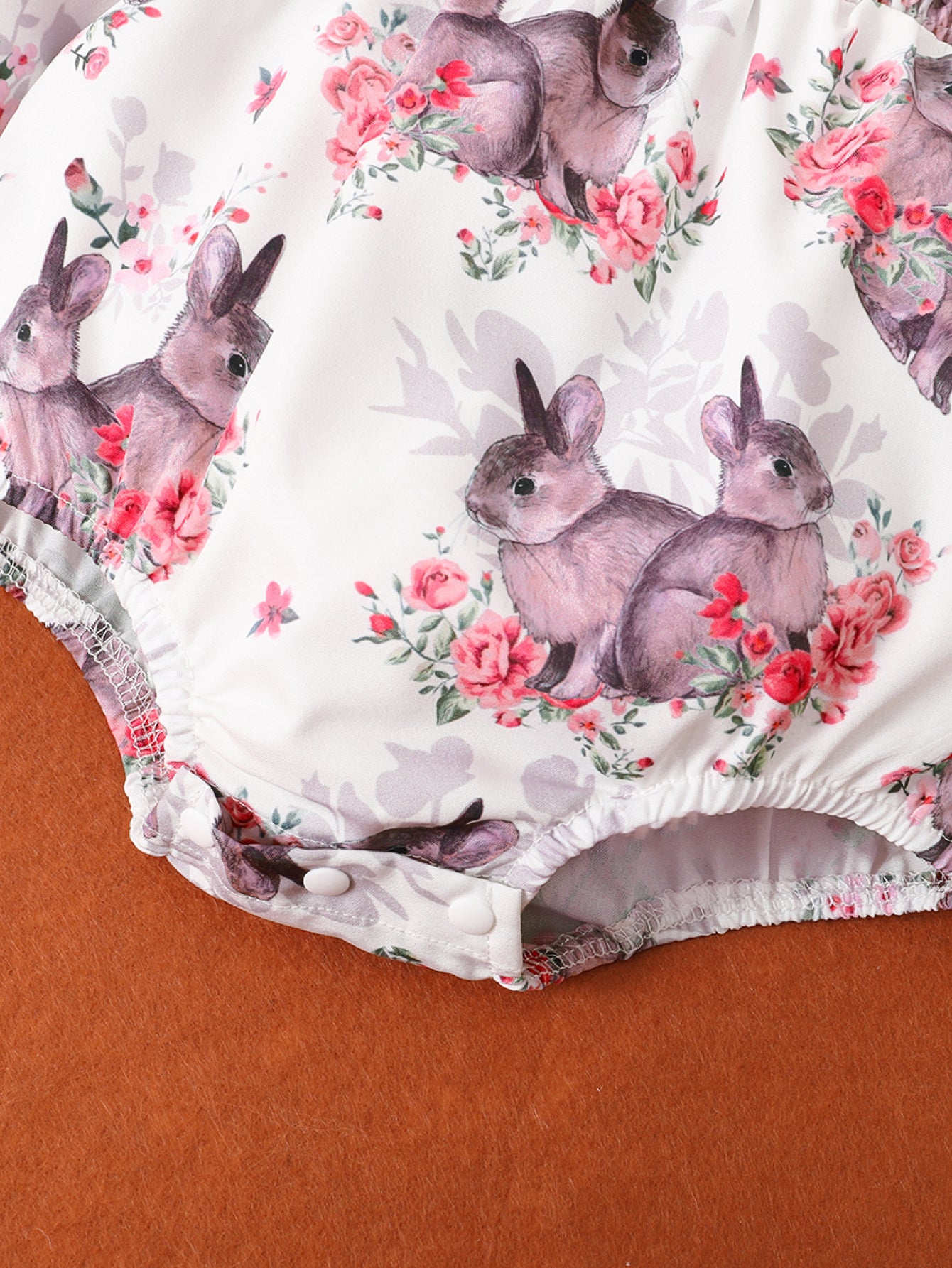 Baby Girl Bunny Print Bodysuit