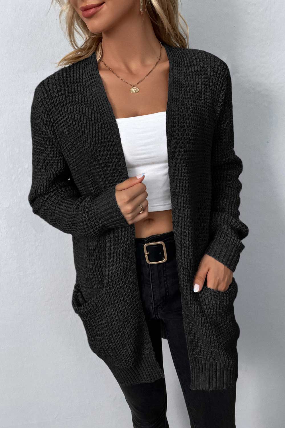 Rib-Knit Cardigan