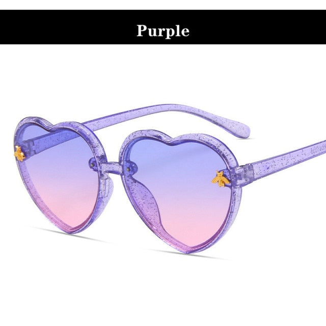 Fashion Brand Heart Kids Sunglasses