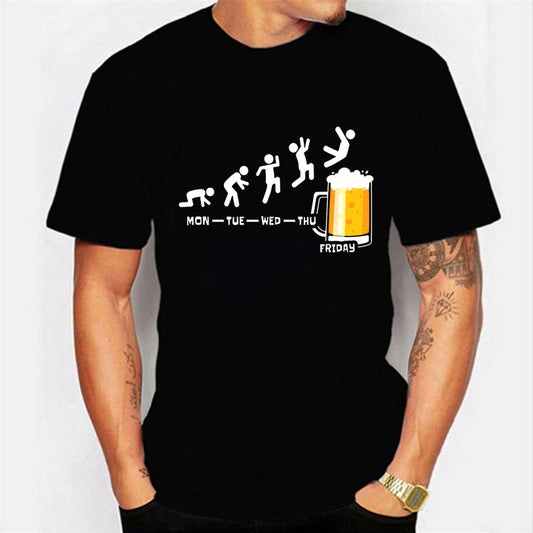 Funny Graphic Beer Print T-shirts
